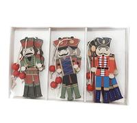 STOBOK Christmas Nutcracker Ornaments Set Christmas Hanging Nutcracker Ornaments Xmas Wooden Walnut Soldier Decorations for Hotel Party Door House Stores