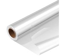 STOBOK Clear Cellophane Wrap Roll,Unfolded Wide 34 Inch 100 Ft Long 3 Mil Thick Flower Baskets Crystal Transparent Wrappings Paper PDA Food Safe