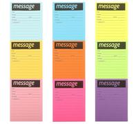 STOBOK Color Notepad 9-Pack 5.1X3.9 Inch Multi-Function Self-Adhesive Message Pads for Daily Use Office School Home Sticky Memo Notes