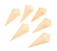 STOBOK Disposable Wood Cones Wood Tasting Cone, Wooden Serving Tasting Appetizer Finger Food Ice Cream Holder for Food Decoration Displays Home Parties Catered Events Buffets 50PCS 3CM X 8CM