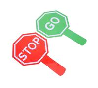 STOBOK Double-sided Stop Sign for Kids Handheld Traffic Direction Paddle Classroom Teaching Aid Pvc Easy to Carry