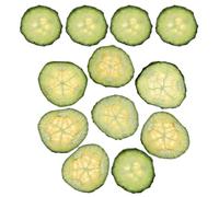 STOBOK Dried Cucumber Slices Artificial Fake Cucumber Model Fruit Vegetables Model Photography Props 12pcs