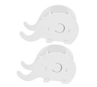 STOBOK Elephant Shape Desk Pencil Holder and Phone Stand, 2pcs Wooden Pen Organizer Multifunctional Desk Container for Office and Home Use