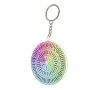 STOBOK Emotions Wheel Keychain Portable Feeling Wheel Pendant Purple Acrylic Keyring for Mental Health for Therapy and