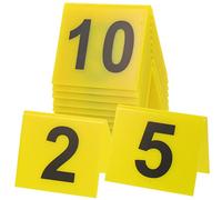 STOBOK Evidence Yellow Markers 10pcs Signage Yellow Acrylic Number Crime Scene Markers Evidence Markers