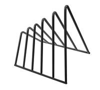 STOBOK File Storage Rack Shelf Decor Files Organizer Organizer for Desk Magazine Holder Display Desk with Holder Bookshelf Black Iron