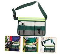 STOBOK Garden Tool Waist Pouch Adjustable Utility Belt with Reflective Strips for Men and Women Canvas Tool Bag for Pruning Shears Wrenches and More for Gardening and Salon Use
