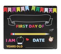 STOBOK Graduation Photo Listing Erasable Chalkboard Sign Double-Sided Multi-Function School Board Kids 12X10 Inch for First Day and Back to School