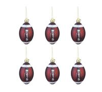 STOBOK Home Accessories 6pcs Christmas Ornaments Christmas Tree Hanging Decorations Sports Theme Holiday Party Decorations Rugby Home Decor
