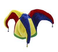 STOBOK Jester Costume Clown Hat Halloween Jester Clown Hat Funny Rainbow Sequins for Adults Child Halloween Party Cosplay Costume Dress up Accessories Costumes Kids Outfits