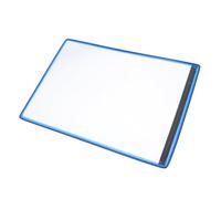 STOBOK Magnetic Fridge Pocket Document Holder Blue, Dry Erase Whiteboard Paper Organizer with Marker Pocket for Office Classroom Wall Mount Storage