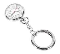 STOBOK Nurse Watch Luminous Pocket Watch Hanging Silver Alloy Medical Timepiece for Healthcare Professionals Suitable for Student Exams and Clinical Use