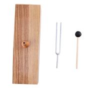 STOBOK Original Healing Tuning Fork Musical Instruments for Boys and Girls Wooden Resonance Box Knocker Acoustics Vibration Experimental Instrument Tuner Random Color