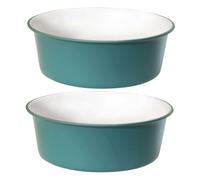 STOBOK Plastic Foot Soaking Basin and Face Washing Basin Set 2pcs Medium Size Green and White Household Bathroom and Kitchen Wash Tub Multifunctional Plastic Washbasin for Home Use