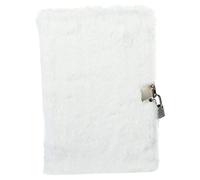 STOBOK Plush Notebook Lock Fuzzy Decorative Cover Lined Pages A5 Size Girls School Diary Easy to Carry