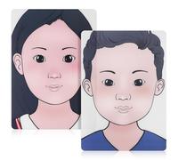 STOBOK Practice Face Makeup Reusable Face Paint Practice Board 1 Set for Artists Students Boys and Girls