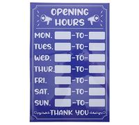 STOBOK Self-adhesive Business Hours Sign Writable Opening Sticker for Shops Banks Cafes Anti-fade Design for Store Grand Opening Display Reusable and Easy to Apply