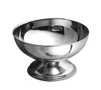 STOBOK Stainless Steel Ice Cream Bowl Metal Dessert Salad Cup Reusable Snack Fruit Candy Container for DIY Fruit Yogurt Pudding Home Kitchen Restaurants Supplies, 10.7X10.7CM