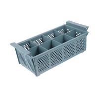 STOBOK Universal Dishwasher Cutlery Basket 8-compartment Gray Drain Basket Cutlery Holder Kitchen Utensil Storage Compatible Standard Dishwashers