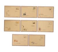 STOBOK Vintage Envelope 8pcs Letter Storage Air Mail Envelope Kraft Paper B6 Vintage Office Supplies Envelop