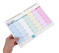 STOBOK Wall Calendar 2025.7-2026.12 Colorful Hanging Planner Desk Calendar with Multi Country Holiday For Office Home School 28cm