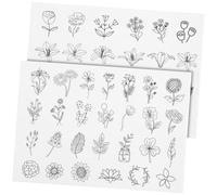 STOBOK Water Soluble Embroidery Templates 2 Sheets 8.3X5.9 Inch Non-Woven Fabric Transfer Patterns for Hand Sewing Clothes Repair and Craft Projects