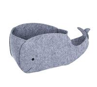 STOBOK Whale Storage Basket Foldable Felt Kids Storage Box Nursery Organizer Toy Container 16X8X7 Inches