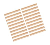STOBOK Wooden Domino Racks 20pcs Beige Wood Sturdy Holder | Mexican Train Board Games, Minimalist Simple Style, DIY Tray Set for Home Offices
