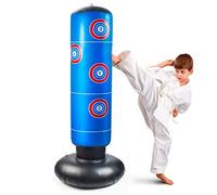 stochastic box Kids Boxing Bag Free Standing 63“ Inflatable Punch Bag for Kids 160 cm Free Standing Boxing Bag for Practicing Karate, Taekwondo,De-Stress Boy Girl