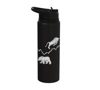 Stock Chart bulle Bear Stock Exchange Stock Trader Stainless Steel Insulated Water Bottle