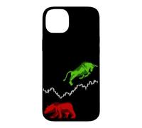 Stock chart candle stick bull bear stock exchange trader Case for iPhone 14 Plus