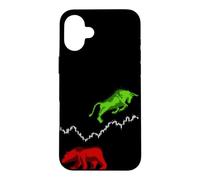 Stock chart candle stick bull bear stock exchange trader Case for iPhone 16 Plus