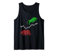 Stock Chart Candle Stick Bull Bear Stock Exchange Trader Tank Top