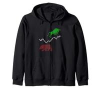 Stock chart stock trader Zip Hoodie
