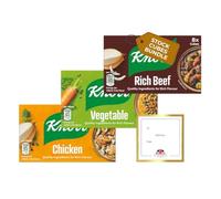 Stock Cubes Gluten Free Bundle of Knorr 1 each Beef, Vegetable Stock & Chicken Stock Cubes (3x72g) Bundled by The Great British Kitchen