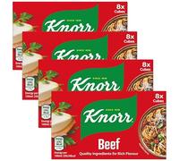 Stock Cubes & Pots Bundle with Knorr Beef Stock Cubes (8x10g) - 4 Pack | Beef Stock Cubes.