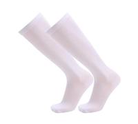 Stock Freezer For Men & Women Graduated Knee High Compression Stockings Calf Leg & Foot plus Size Tights (White, L)