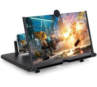 Stock Leader-Mobile Phone Screen Amplifier with Bluetooth Speaker, 6D HD Magnifier Screen 12 Inch Zoom 2-3 Times, Mobile Eye Screen Expander for Watching Videos and Movies