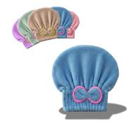 Stock Líder Microfiber Hair Towel, Towel for Drying Hair, Drying, Fast, Absorbent, Wet Hair, Lightweight, Soft, Turban, Hair, Anti-Frizz, Adjustable, Multifunctional (Blue)