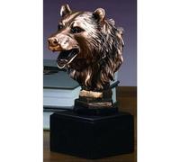 Stock Market Bear Bust - Wall Street Bronze Finish