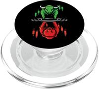 Stock Market Bull Bear Reflection Day Trader Investor PopSockets PopGrip for MagSafe
