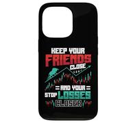 Stock Market Bull Bear Stop Losses Day Trader Funny Trading Case for iPhone 13 Pro