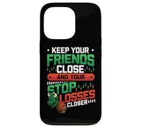 Stock Market Bull Bear Stop Losses Day Trader Funny Trading Case for iPhone 13 Pro