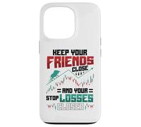 Stock Market Bull Bear Stop Losses Day Trader Funny Trading Case for iPhone 13 Pro
