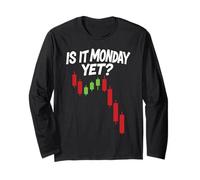 Stock Market Crash Trading Bear is It Monday Options Crypto Long Sleeve T-Shirt