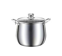 Stock Pot 1Pc Stainless Steel Soup Pot Large Capacity Household Noodle Cooking Pot Stew Chicken Soup Induction Cooker Gas Stove Universal(22cm)