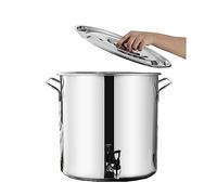 THEGA Stock Pot - Soup Pot With Lid, Stockpot With Lid Stainless Steel Soup Stockpot Composite Bottom 5-90L Wine Bucket, Thicken Milk Can With Tap (Size : 35 * 35cm(30L))