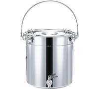 Stock Pot,Stainless Steel Soup Bucket/Sealed Bucket/Transportation Bucket, Wine Tank With Tap, For Water Milk Tea Milk Storage Bucket(Size:34L)