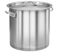 Stock Pot with Lid Kitchen Catering Soup Pot Stew Pot Stainless Steel vidaXL