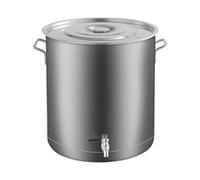 Stock Pot With Spigot, Stainless Steel Soup Pot, Large Capacity Soup Bucket, Multifunctional Heavy Duty Stockpot with Lid